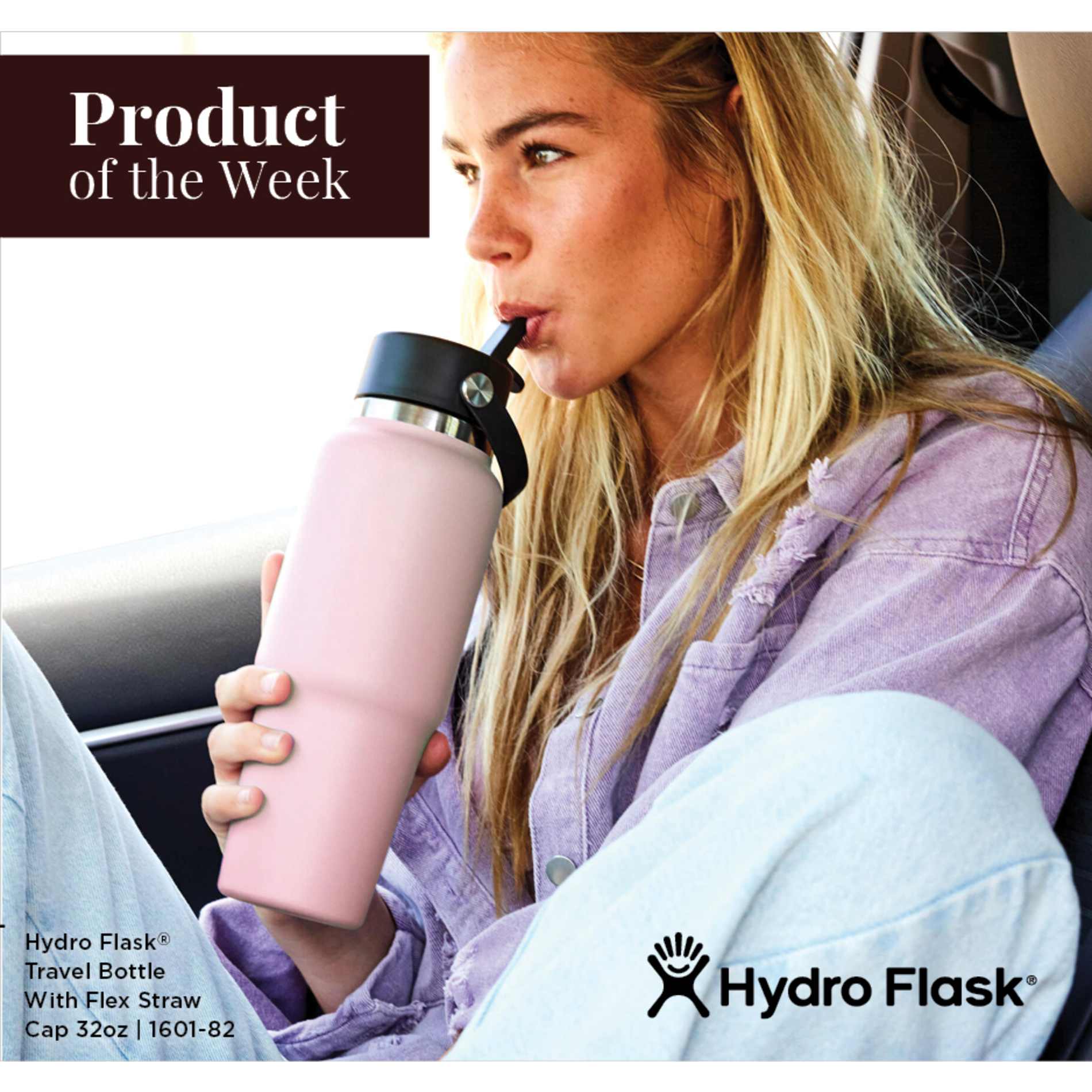 Hydro Flask® Travel Bottle w/ Flex Straw Cap 32oz